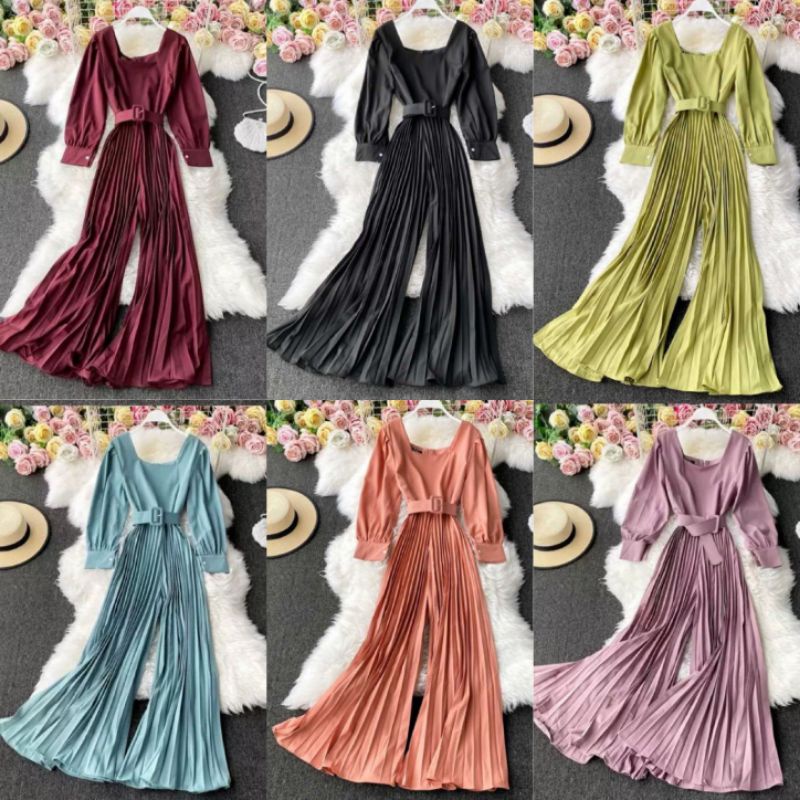 PC - Paulina Jumpsuit Import / Jumpsuit Celana Kulot Korean Style / On Trend / Fashion Terbaru