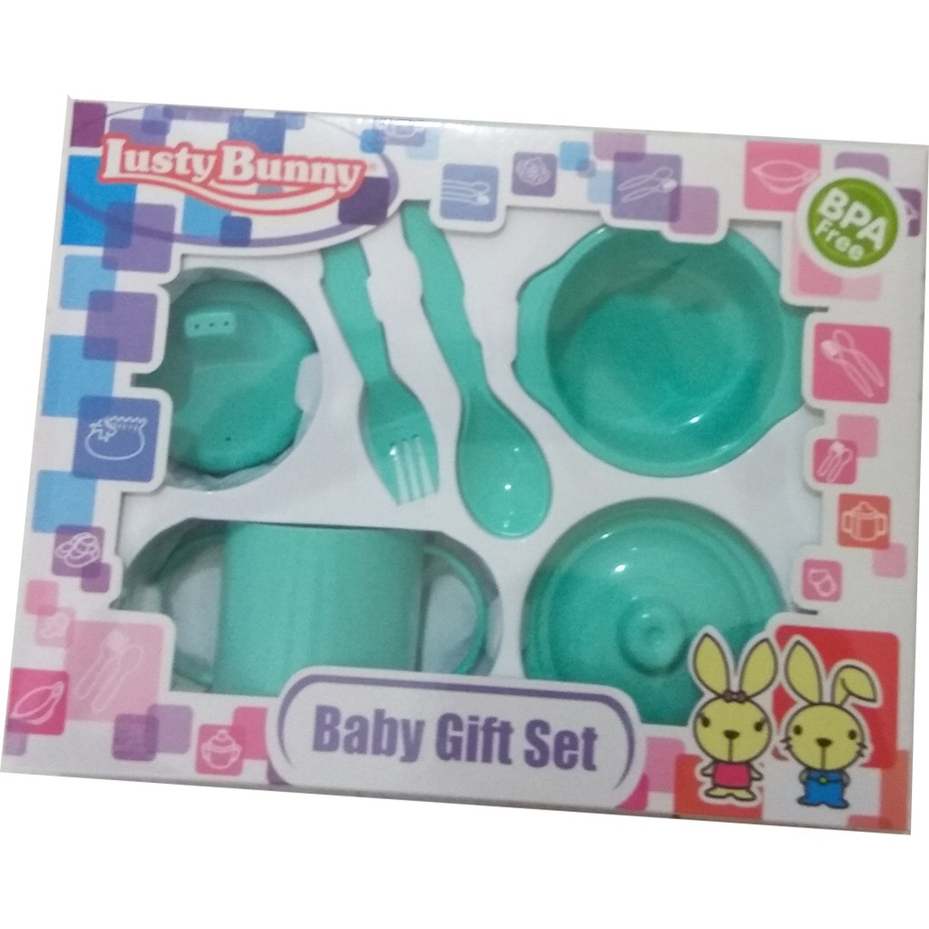 Jessen Lusty Bunny LB-1421 Baby Gift Set isi 6 - Peralatan Makan Bayi-1