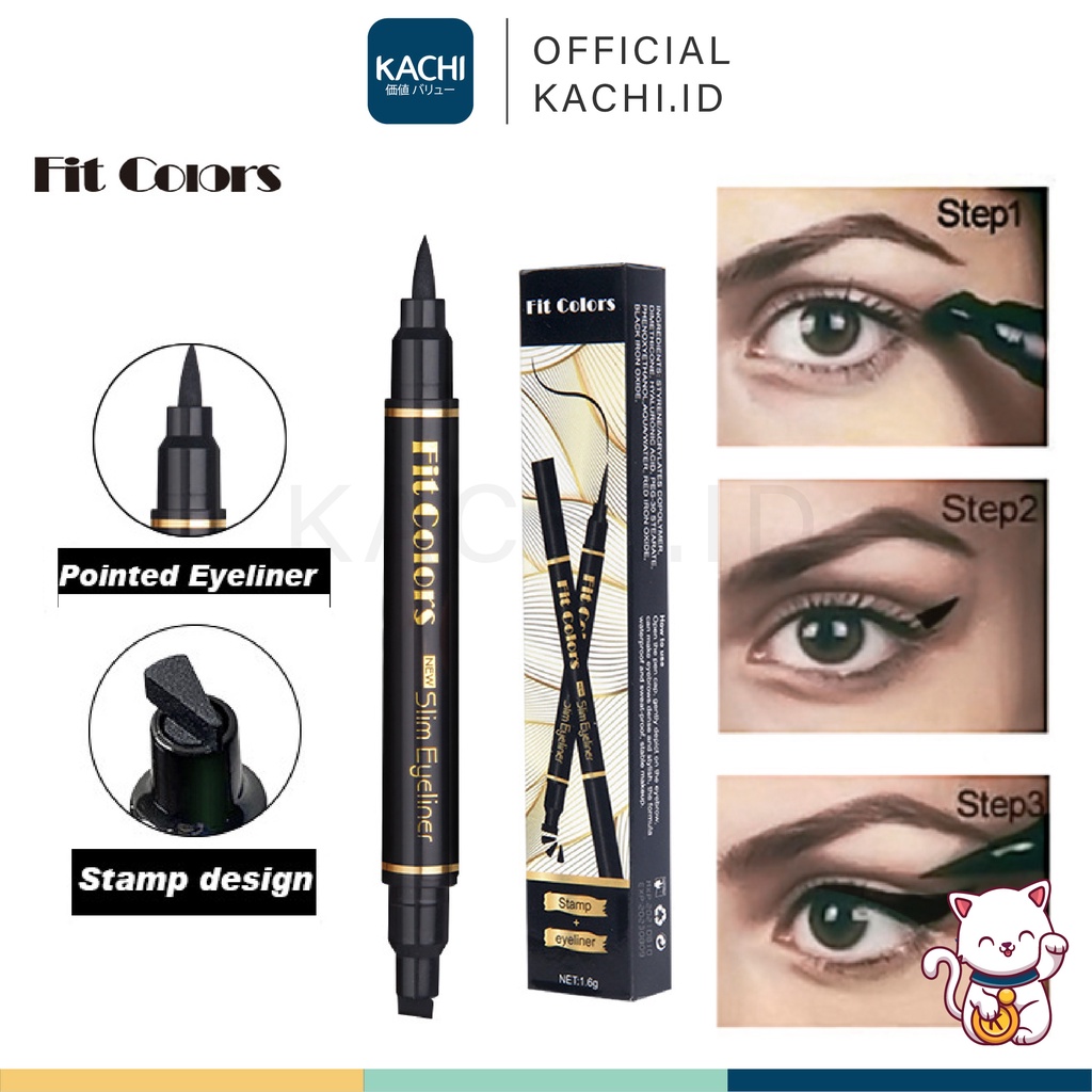 KACHI - FIT COLORS Eyeliner Stamp Double Head 2 Sisi Stempel FC004