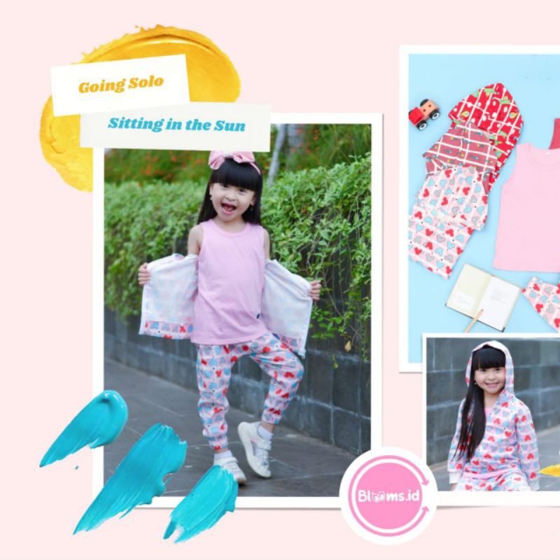 Setelan 3in1 Anak Perempuan Jaket 3IN1 ZIPPER HOODIEby Blooms.id