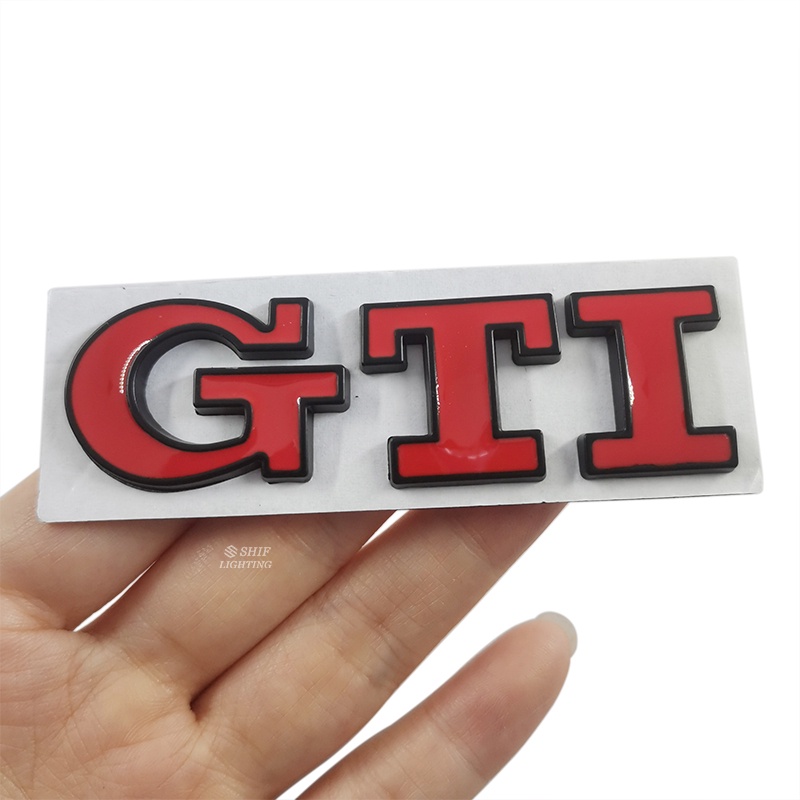 1pc Stiker Emblem Logo GTI Bahan Metal Untuk Bagasi Belakang Mobil Volkswagen Golf Polo GTI