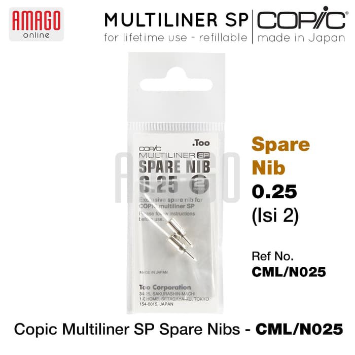 COPIC MULTILINER SP - NIBS 0.25 - MATA PENA - SATUAN - CML/N025