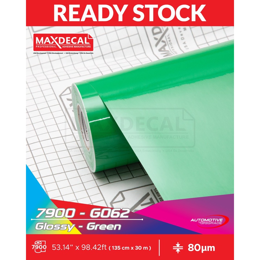 METERAN MAXDECAL 7900 062 GREEN 135 cm Hijau Rambu Daun Skotlet