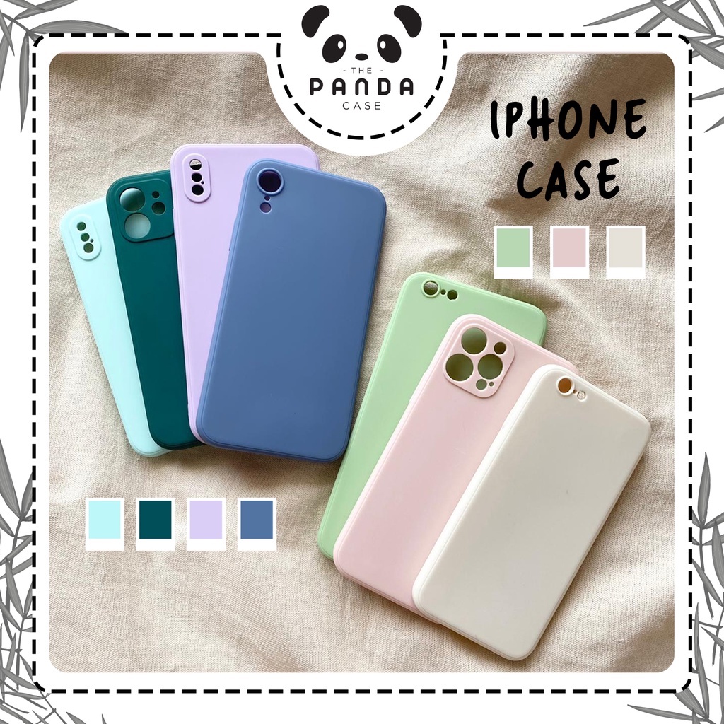 [TPC] SQUARE EDGE SOFT CASE IPHONE HP FULL COVER PASTEL 6 6S 7 8 PLUS X XS MAX XR 11 PRO PROMAX IP045