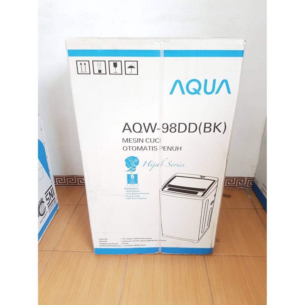 AQUA Mesin Cuci 1 Tabung 9Kg Top Loading AQW-98DD PROMO GARANSI