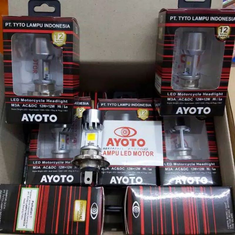 LAMPU LED AYOTO H4 untuk scopy/vixion