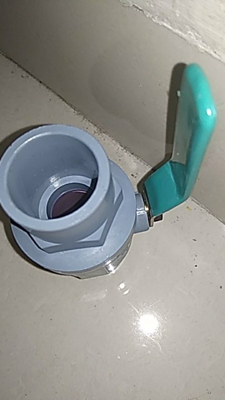 Ball Valve Pvc 3/4 Gagang Stainless  Dilapisi Karet Mdn