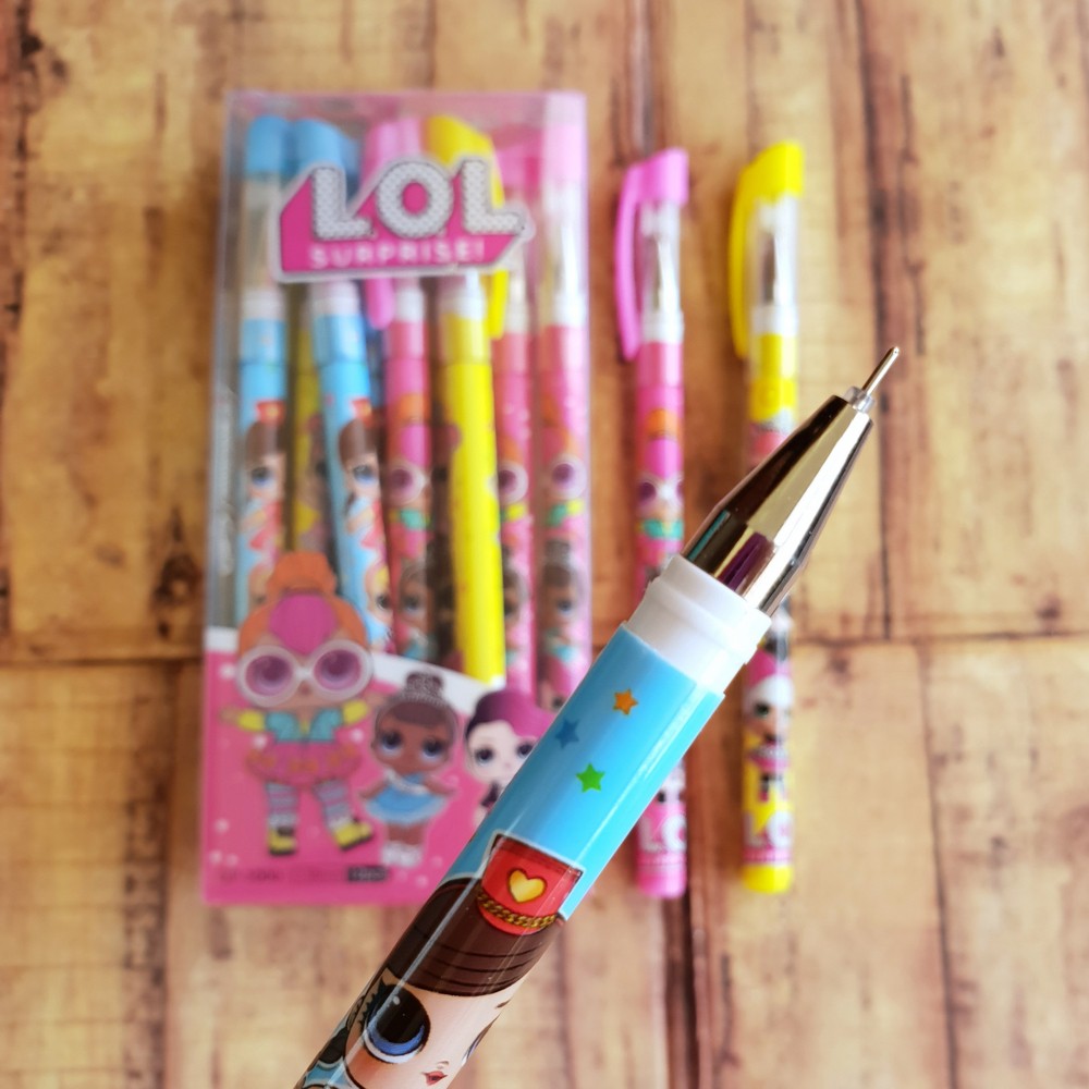 1 Lusin GelPen Lucu - Pen Unik - Pulpen - 12 Pcs Ballpoint L.O.L Surprise 0.38mm GP-1000