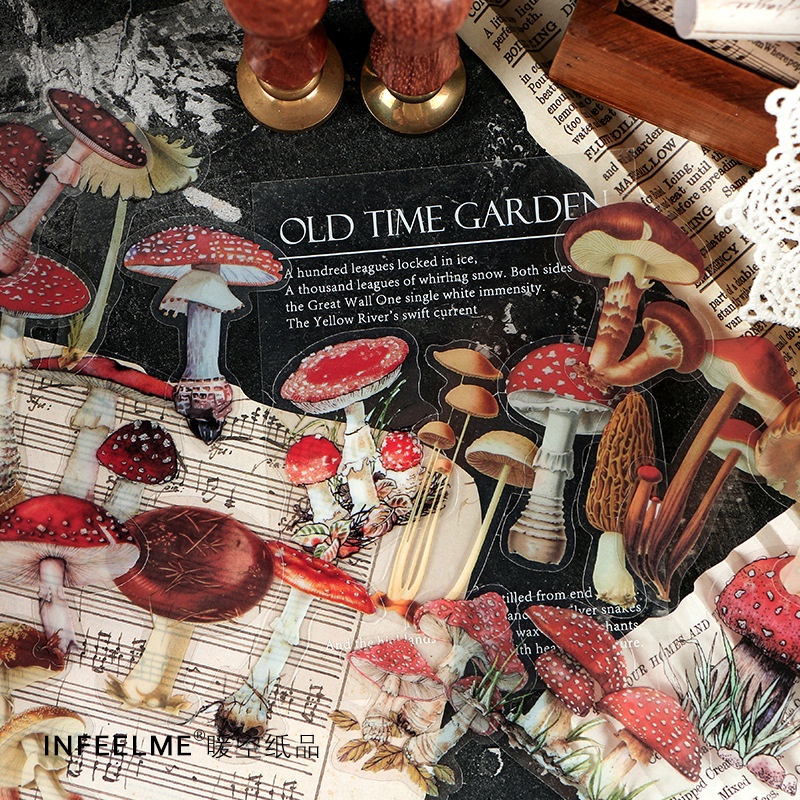 40 Pcs / set Stiker Kertas Motif Tanaman Gaya Retro Untuk Dekorasi