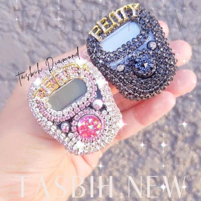 =====] Tasbih digital Premium swarovski Led custom nama