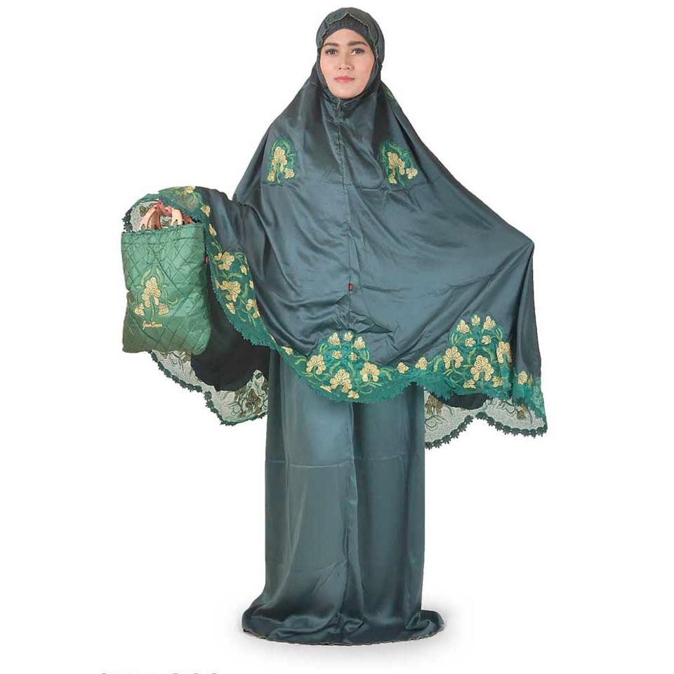 Mukena Cantik Java Seven HIJAU AS VELVET JS 1086
