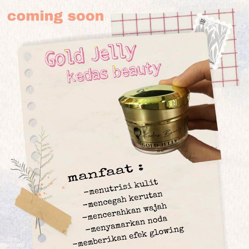 GOLD JELLY KEDAS / BRIGHTENING SOAP KEDAS BEAUTY ORIGINAL 100% BPOM /GLOWING WAJAH✅