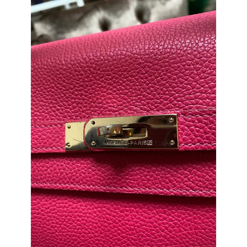 kulit Asli Mirror Bag / Branded Bag Fuschia