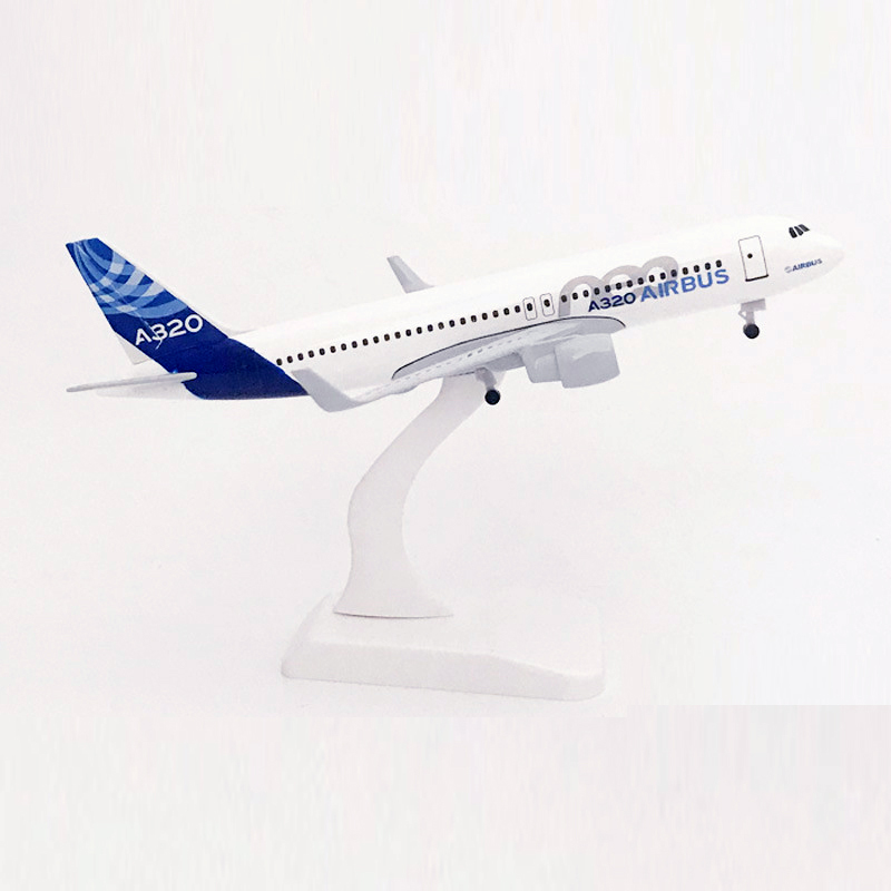 Miniatur Diecast Pesawat Terbang Airbus A320 Bahan Metal Ukuran 16CM / 20CM Untuk Koleksi / Hadiah