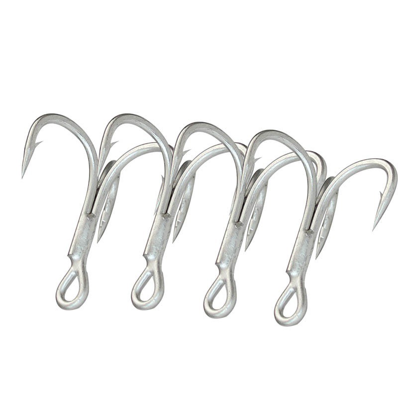 50Pcs Fishing Hook Strengthen Hooks Diperkuat Jangkar Ikan Treble Tiga Kait Memancing 4X Kali Memancing Garpu Tiga Cakar Kait