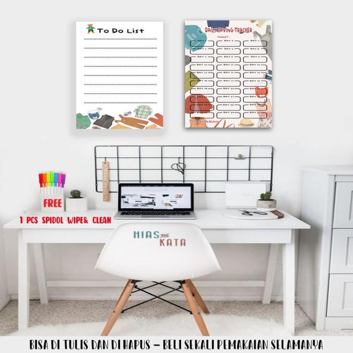 

Book Wall Planner Board Catatan Menabung Harian Saving Tracker & To Do List