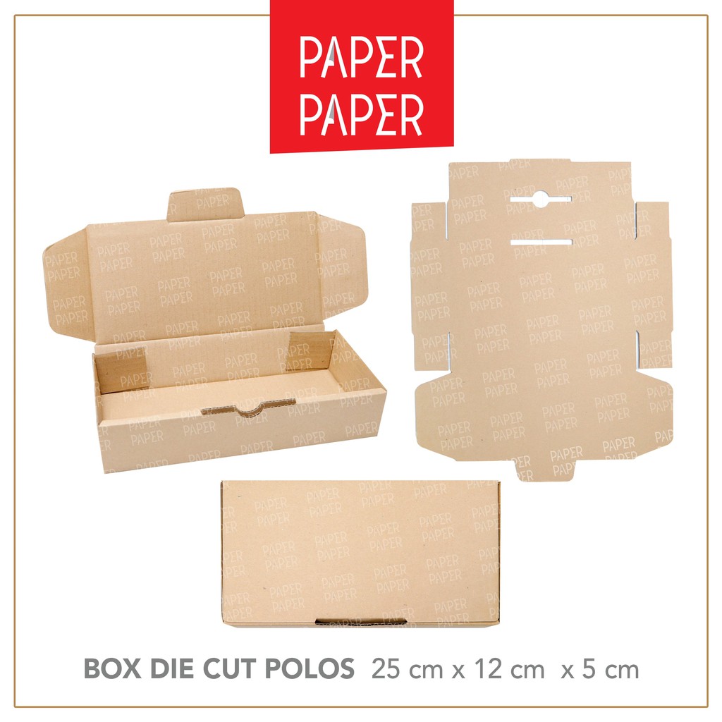Kardus Box Karton Die Cut 25x12x5 Polos - Baru - Murah-1