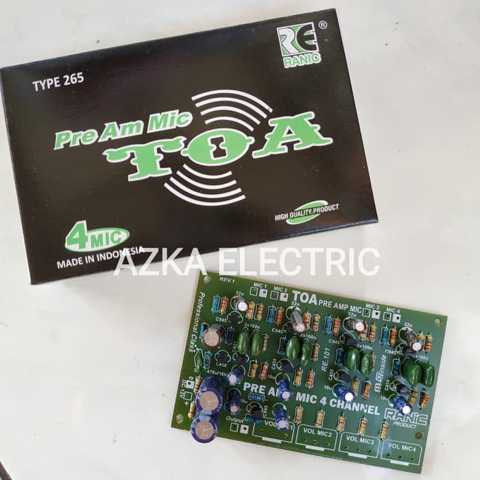 Dijual Kit Penguat Mic / Preamp Mic TOA 4 Channel Terlaris