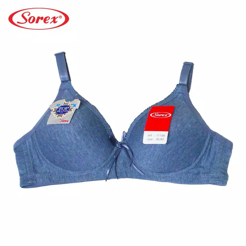 Sorex Bra 11106 Busa Sedang Tanpa Kawat Kait 2 Cup setara Cup B Melange Collection Basic Harian