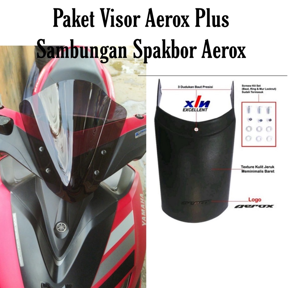 Paket Visor Aerox dan Sambungan Spakbor