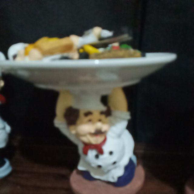 Patung Pajangan Chef Koki Tempat Buah Permen Cafe Restoran