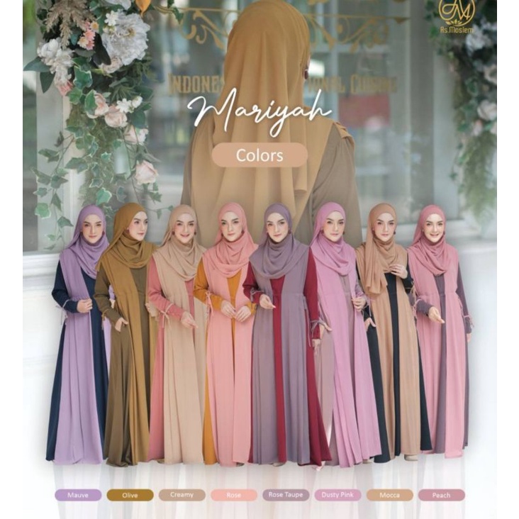 Mariyah (Gamis + Pashmina/Ped) by. As_moslem (ORIGINAL)