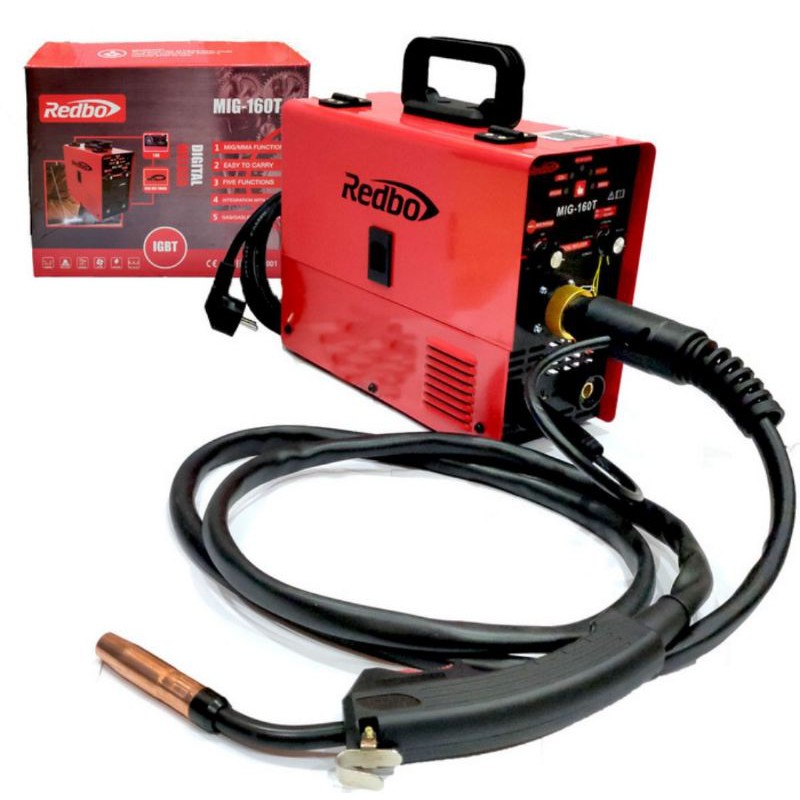 Mesin Las REDBO Mig 160T Travo Las Gasless tanpa CO2 REDBO 160A MMA IGBT