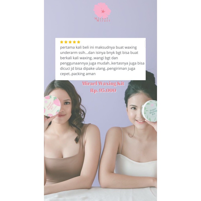 MIRAEL Sugar Waxing Kit  Sugar Wax Hair Removal Penghilang Pencukur cukur cabut Bulu Rambut Ketiak