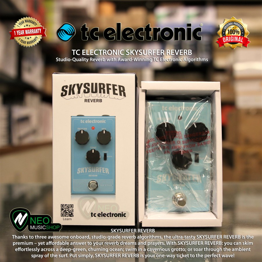 TC ELECTRONIC SKYSURFER REVERB Studio-Quality Reverb Pedal