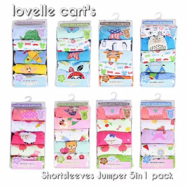 ECER Jumper Cutter Lovelle Cart Baju  Bayi  Lengan Pendek 