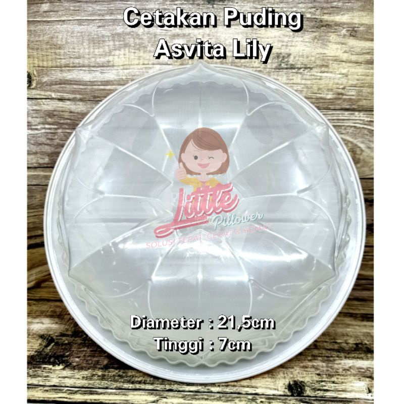 (Asvita Lily) Cetakan Puding Bunga Lily - Cetakan Bolu Kukus - Cetakan Agar