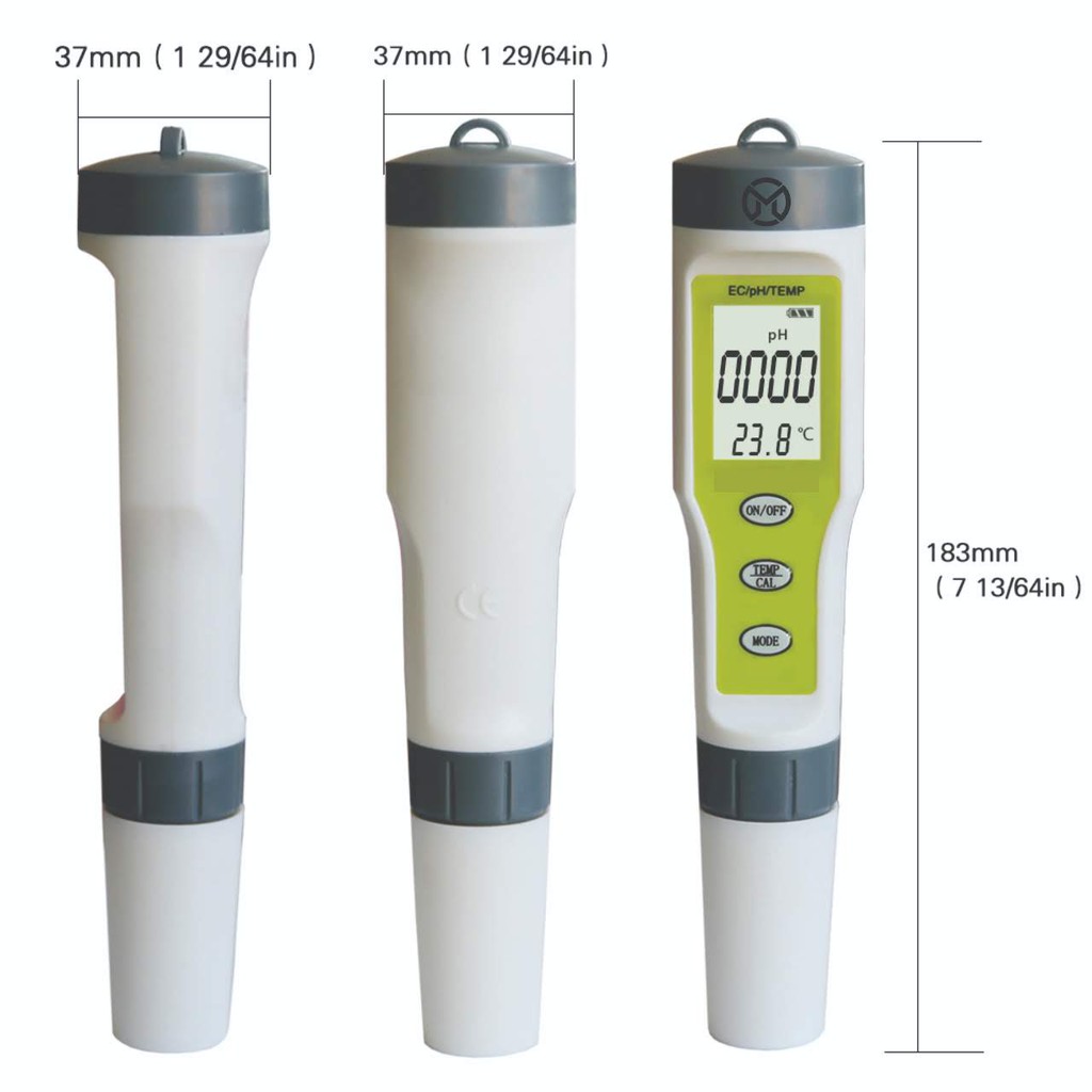 EC PH Temperature Meter 9902 Mediatech  hijauabu - B1900125