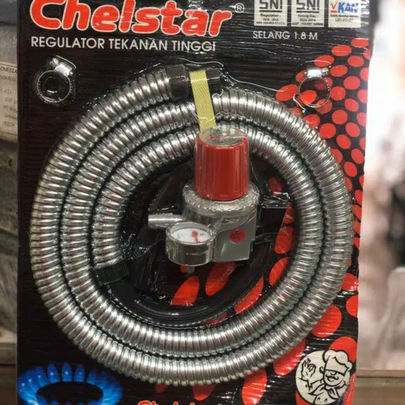 Chelstar , HP 333G , Selang  ,  Regulator  , Gas , High Pressure  , Tekanan Tinggi