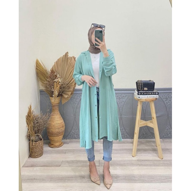 CROCA LONG TUNIK / LONG TUNIK RAYON CRINKLE
