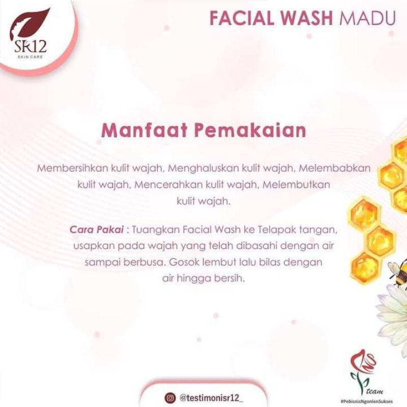 Facial Wash Madu Sr12
