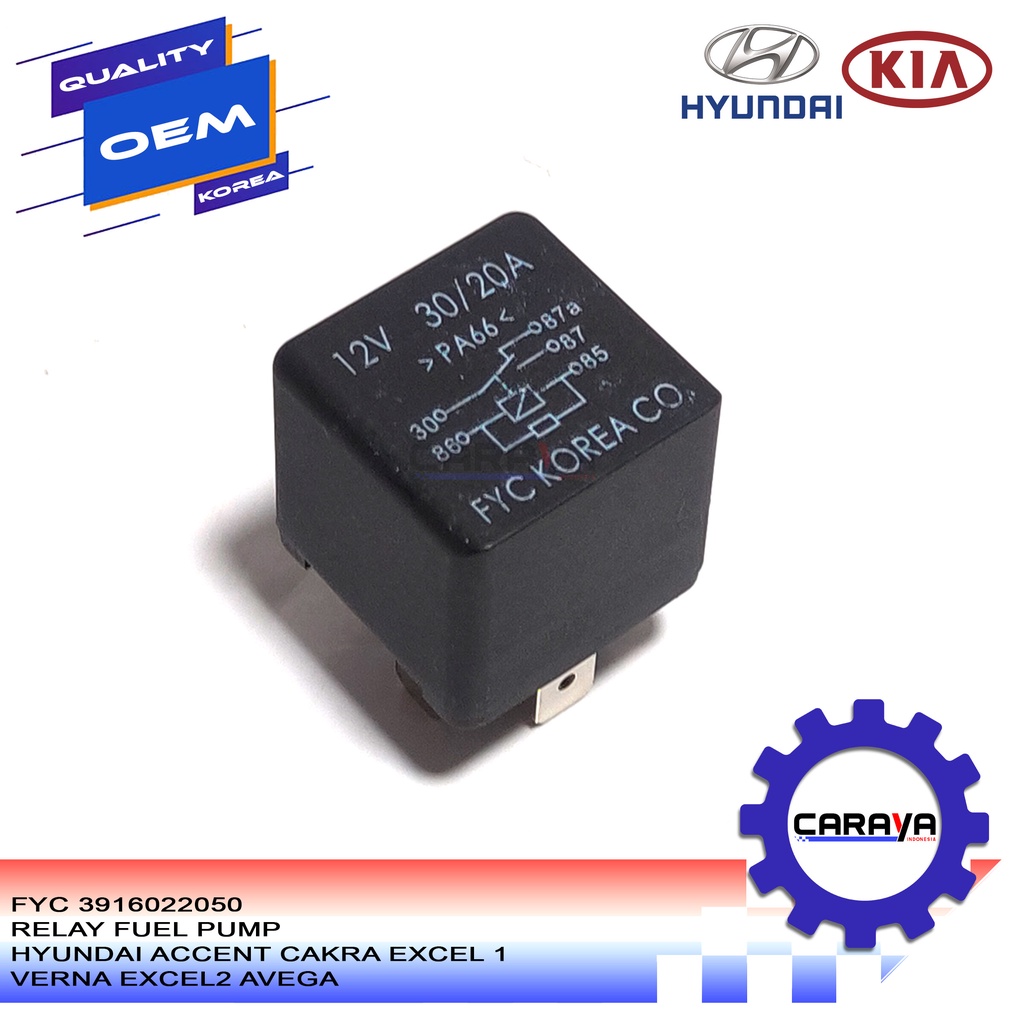 Jual RELAY FUEL PUMP HYUNDAI ACCENT CAKRA EXCEL 1 VERNA EXCEL2 AVEGA