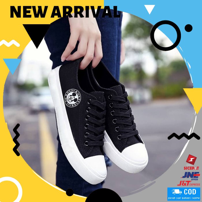 SEPATU WANITA TERBARU KETS SEPATU CEWEK MURAH  YS07 HITAM CS248