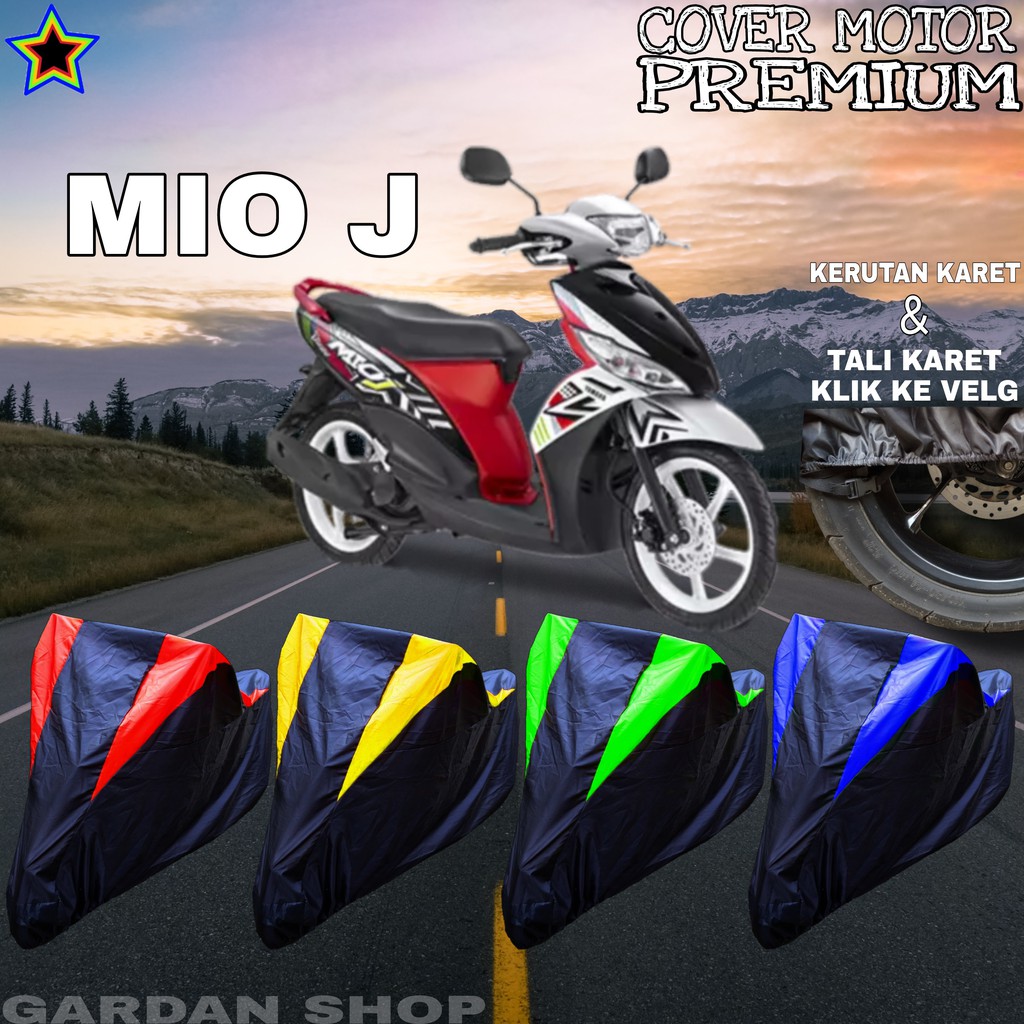 Sarung Motor MIO J Hitam KOMBINASI Body Cover Penutup Mio J PREMIUM