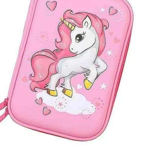 

✼ KOTAK PENSIL Karakter 3D HARDTOP Tempat pensil Timbul Anak Cewe TK/SD - Berdiri SoftP ✰