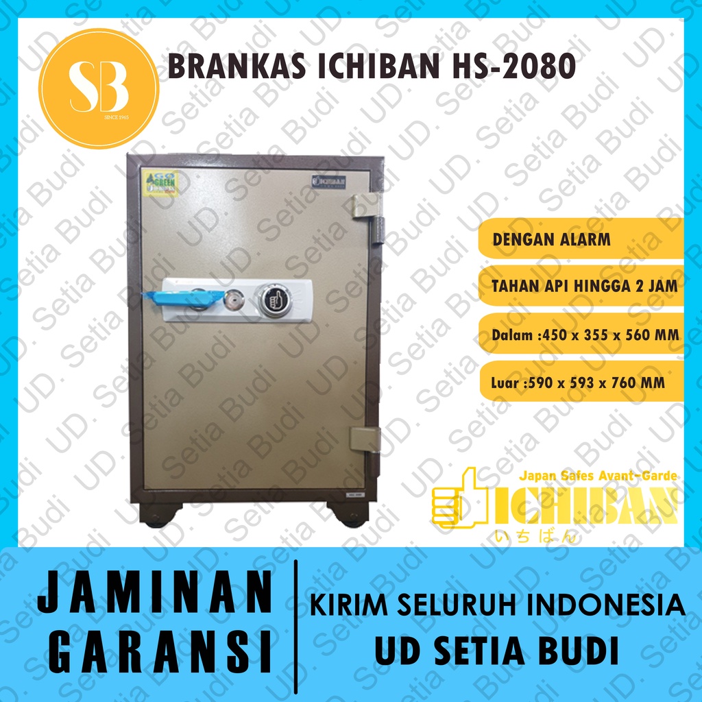 Brankas Ichiban HS-2080A Tahan Api + Alarm 2080 A