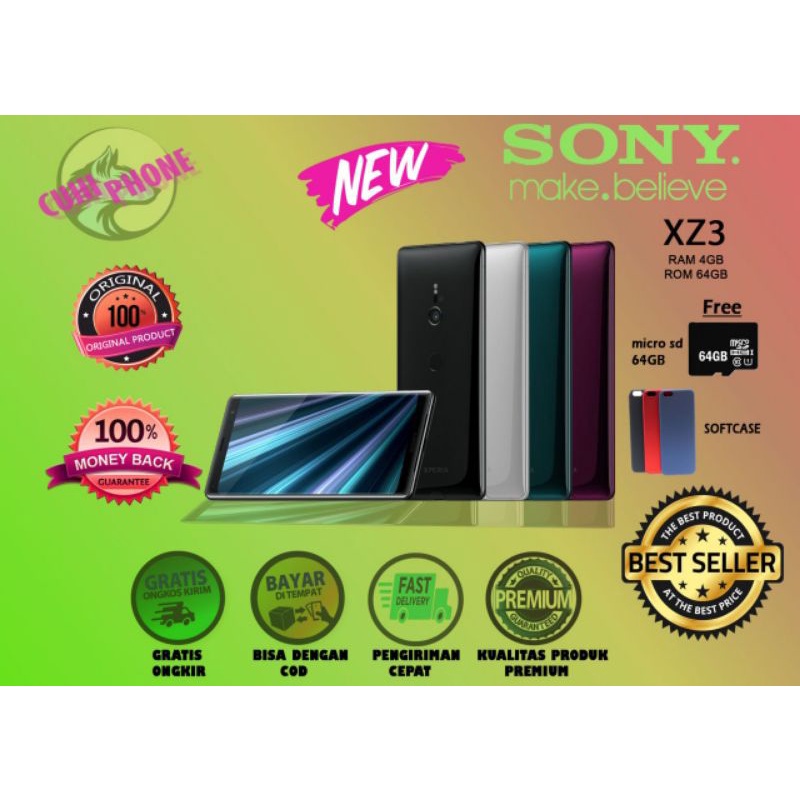 SONY XZ3 GLOBAL NEW GARANSI 1 TAHUN