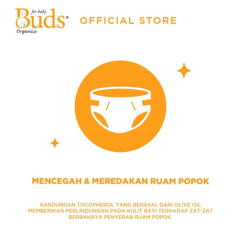 Buds Organics - Nappy Time Change Cream - Lotion Atau Krim Perawatan Ruam Popok