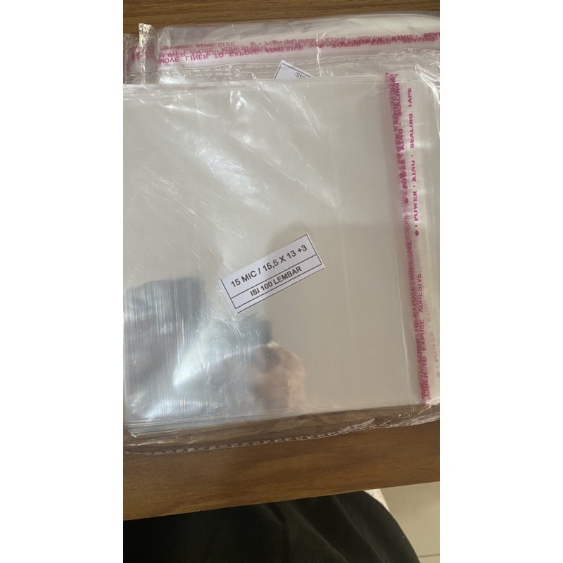 

Plastik OPP Roti Manis / Plastik Donat / Plastik Kue 15,5x 13 +3 +lem isi 100