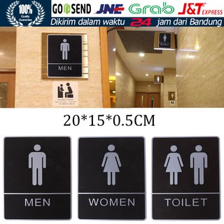 Toilet Sign Tanda Toilet Bahan Abs Sign Label Board Papan Nama Untuk Pria Wanita Logo Pintu Toilet Shopee Indonesia