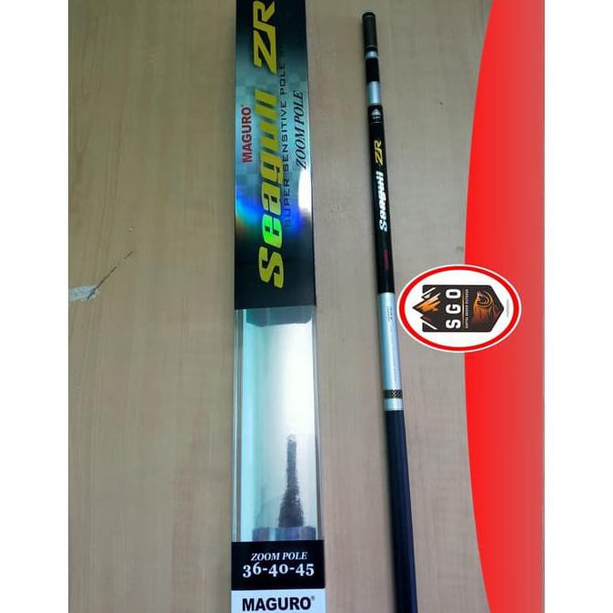 TERMURAH Joran Tegek Maguro Seagull ZR 450cm Zoom Pole High Carbon