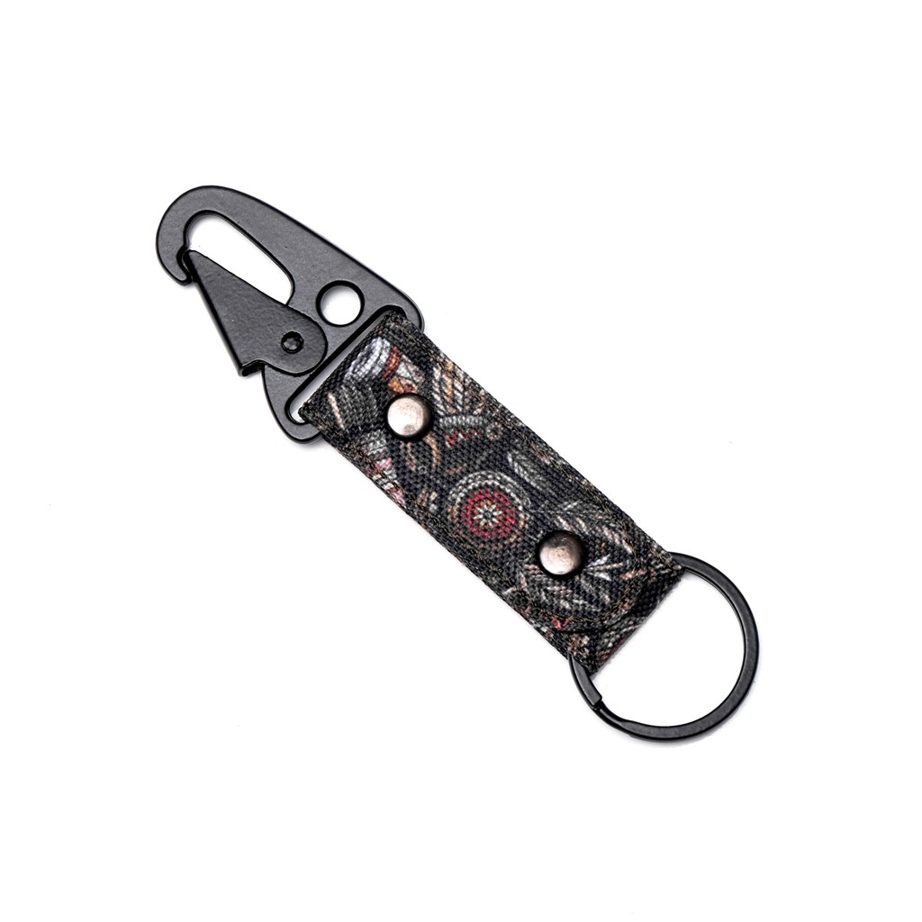 gantungan kunci carabiner kain motif - snaphook keychain - NKC237