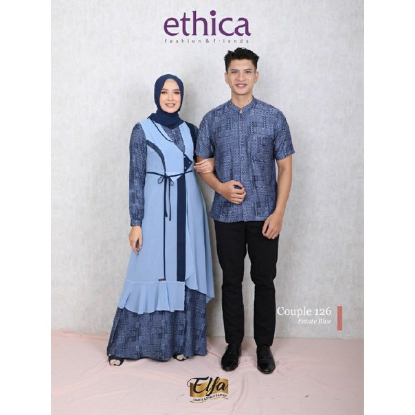 SARIMBIT ETHICA 2021 ELFA 192 / BAJU SERAGAM LEBARAN KELUARGA MUSLIM / BAJU COUPLE MUSLIM KELUARGA