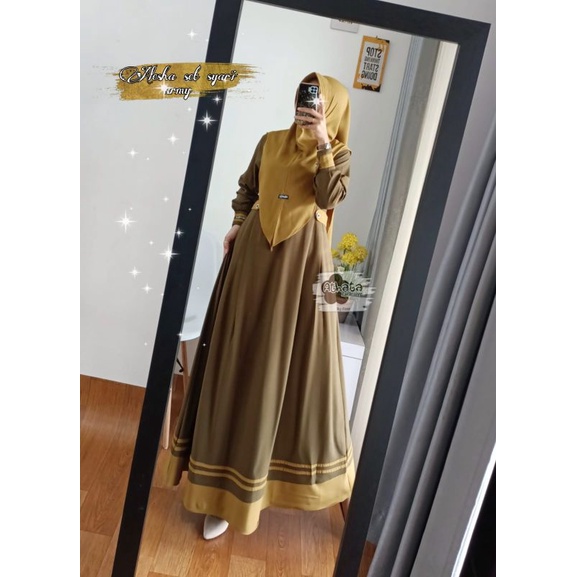 ALESHA SET SYARI JUMBO LD 120 BY ATHATA / GAMIS ITY CREPE PREMIUM ORI / BUSANA MUSLIMAH SYARI