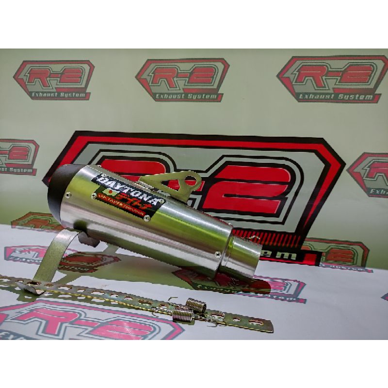 Knalpot racing Daytona Slencer only suara ngebas bulat mantap Berkualitas nmax, aerox,vario, DM 50mm