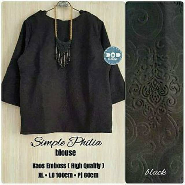 Simple Philia blouse, blouse, blouse muslim, atasan, atasan wanita, blouse modis, blouse Jumbo, ootd